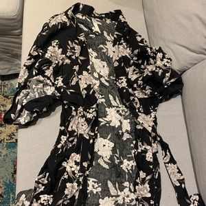 Spiritual gangster white black & grey kimono